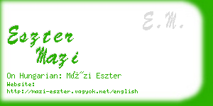 eszter mazi business card